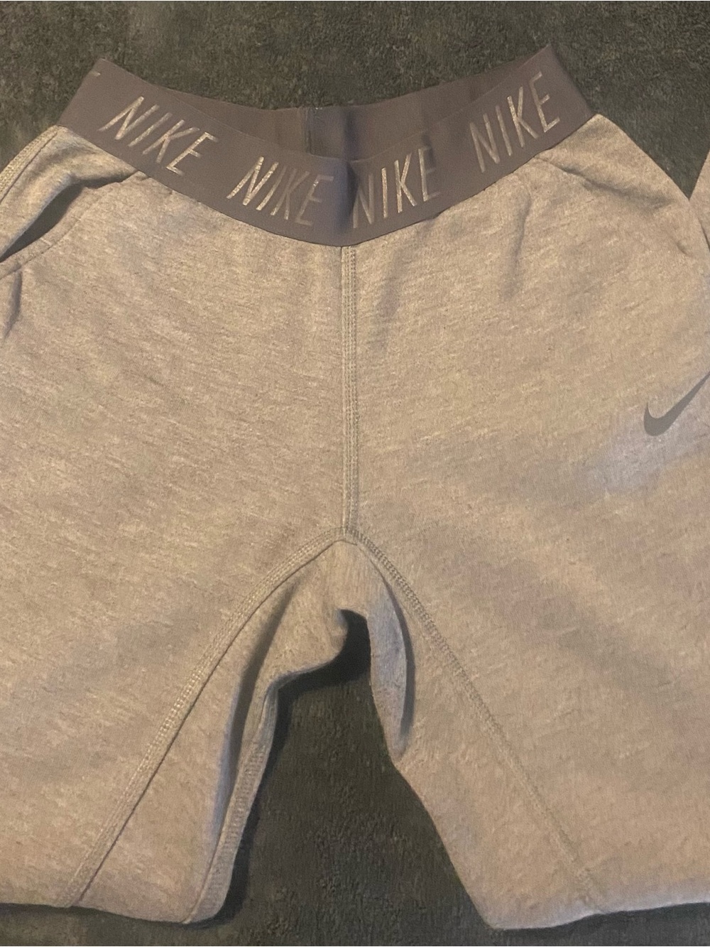 Nike Gray Women’s Athletic Joggers with Branded Elastic Waistband